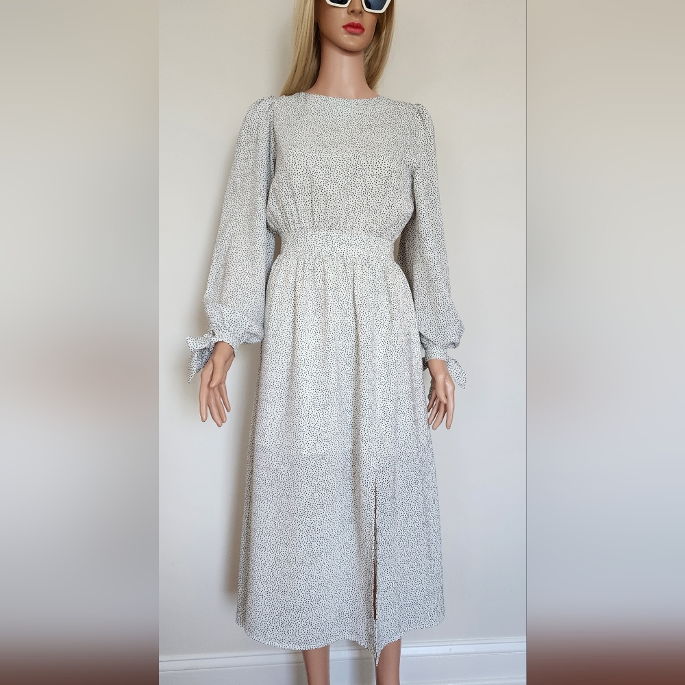 LICHI GERMANY POLKA DOT BOWS MIDI DRESS MEDIUM M